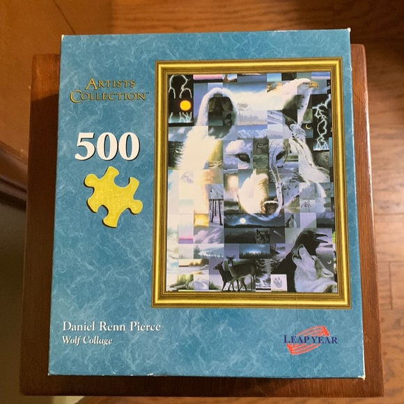 LEAPYEAR- 500 Piece Puzzle 🧩 Unopened-Design:Wolf Collage 🆕 Artist Collection - Picture 1 of 9